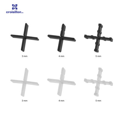 Croisillons d'écartement tableau des tailles